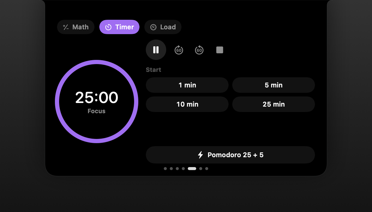 Pomodoro timer in the MacBook notch
